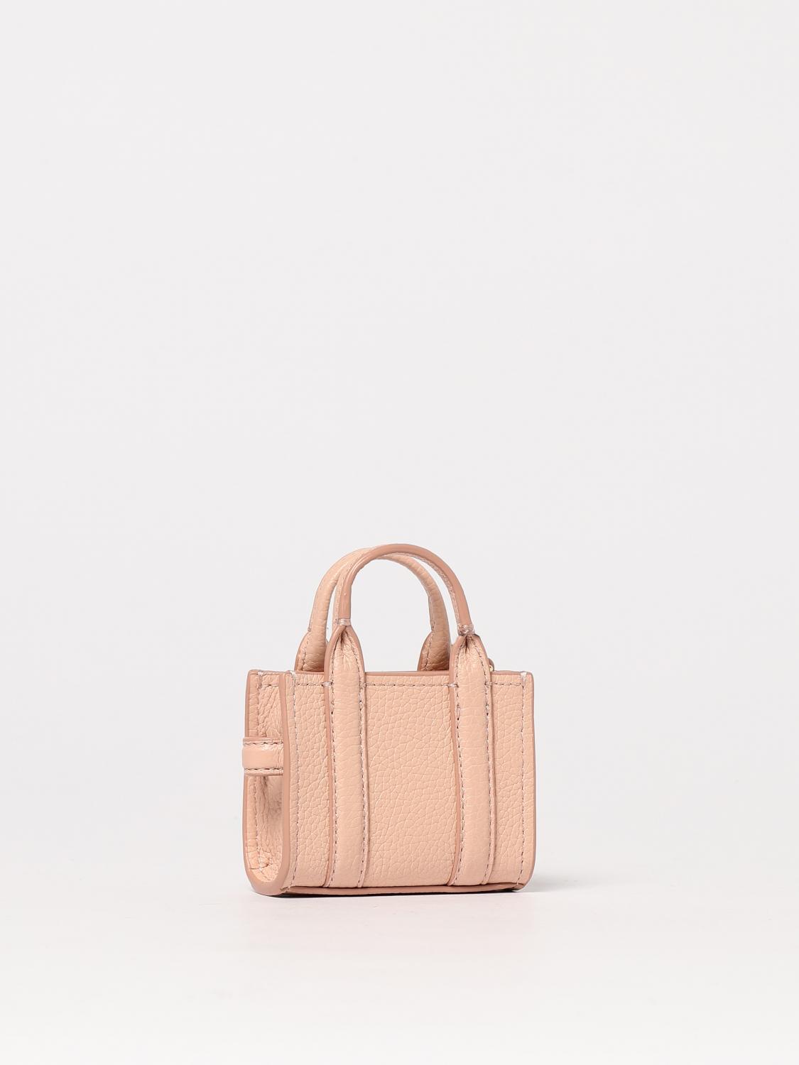 MARC JACOBS PORTACHIAVI: Portachiavi The Nano Tote Bag Charm Marc Jacobs in pelle a grana , Rosa - Img 2