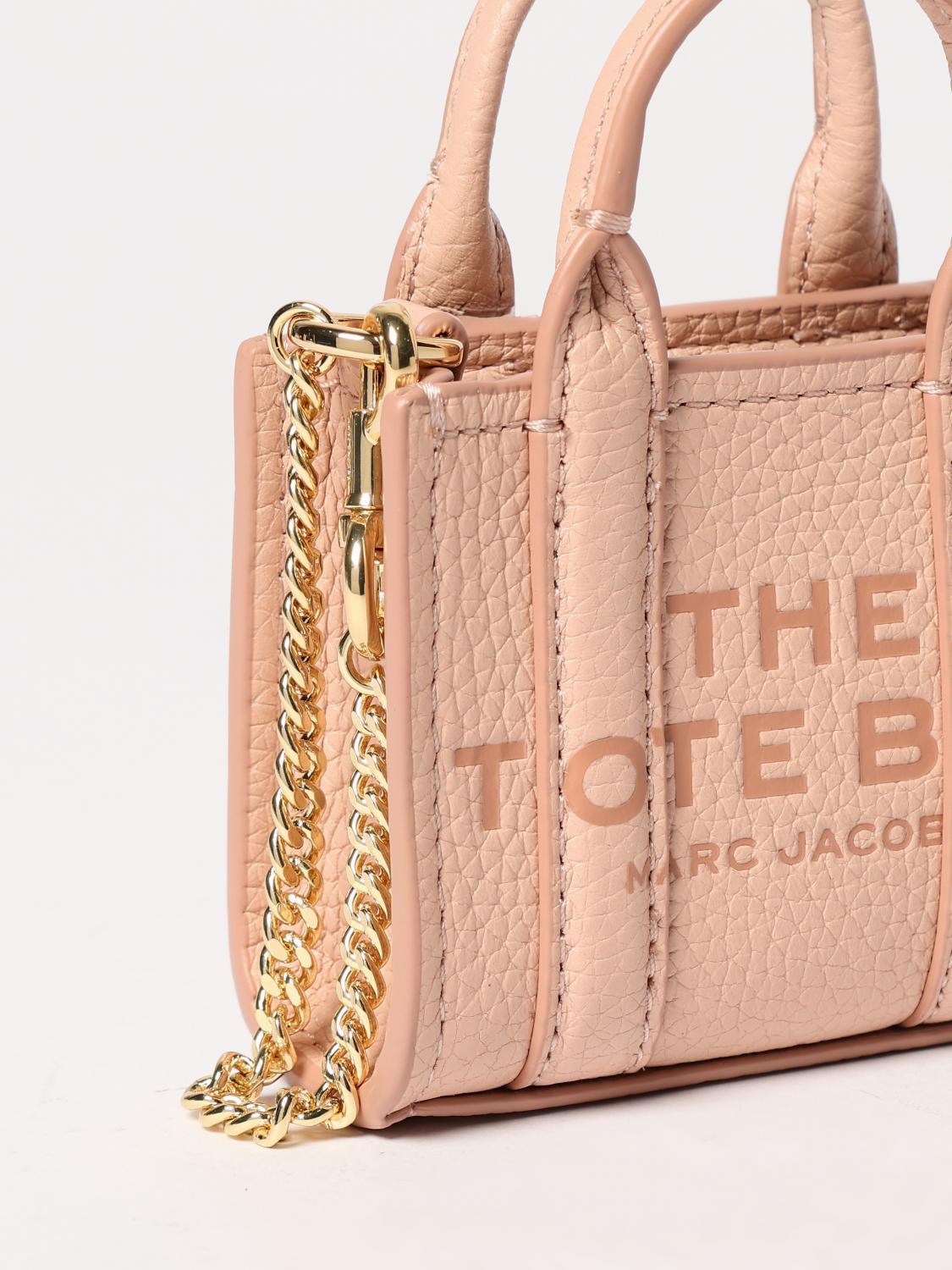 MARC JACOBS PORTACHIAVI: Portachiavi The Nano Tote Bag Charm Marc Jacobs in pelle a grana , Rosa - Img 3