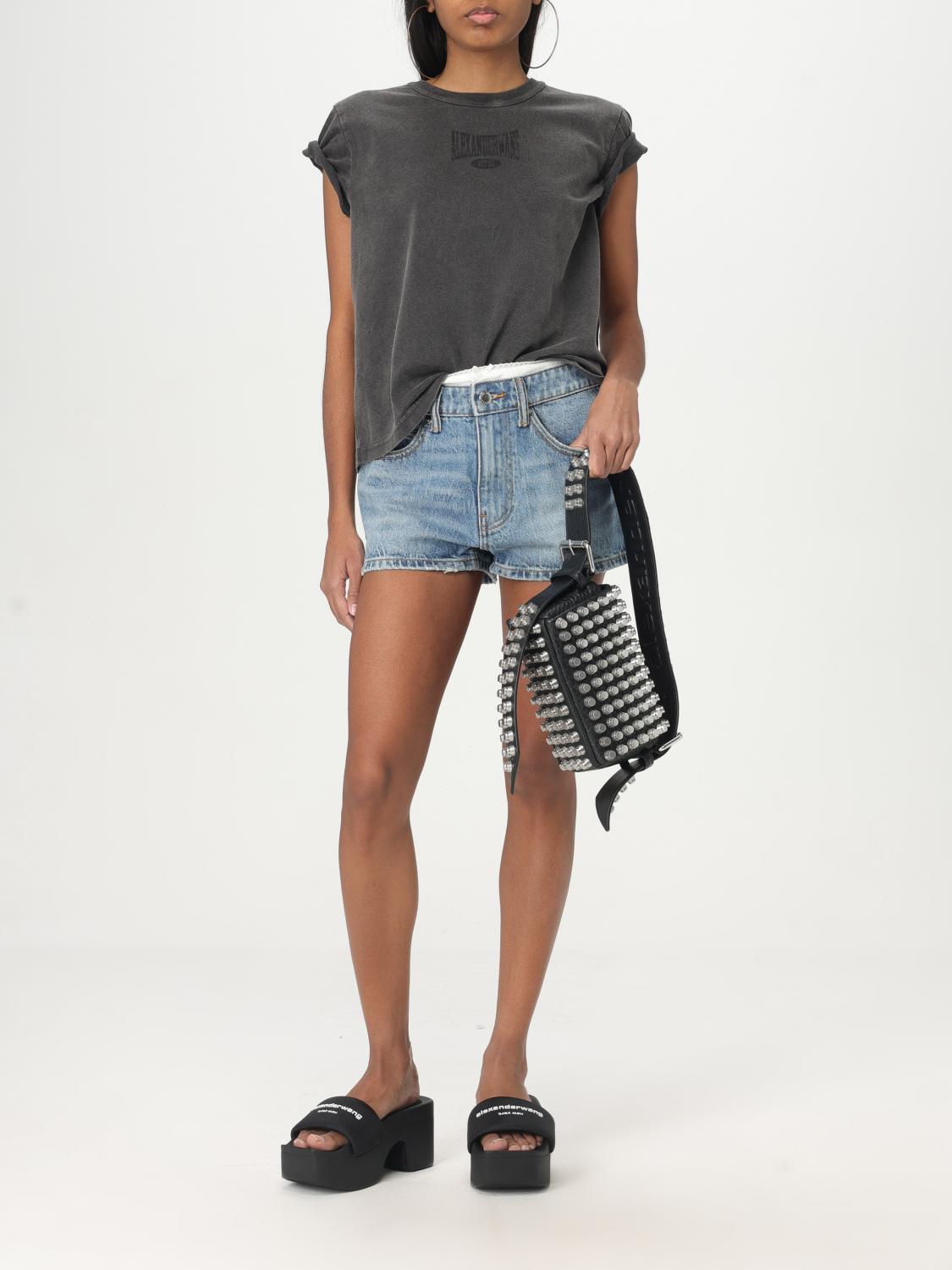 Alexander Wang Short woman - Denim | 4DC1254521 | GIGLIO.COM