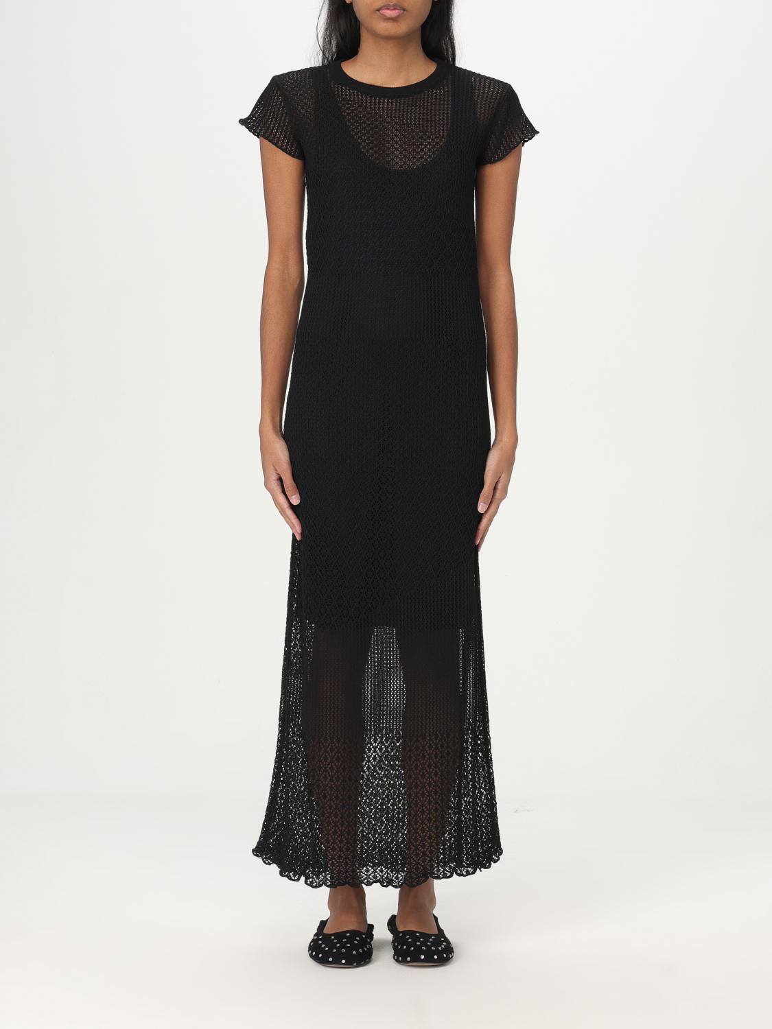 PINKO ABITO: Abito midi Pinko in maglia di viscosa , Nero - Img 1