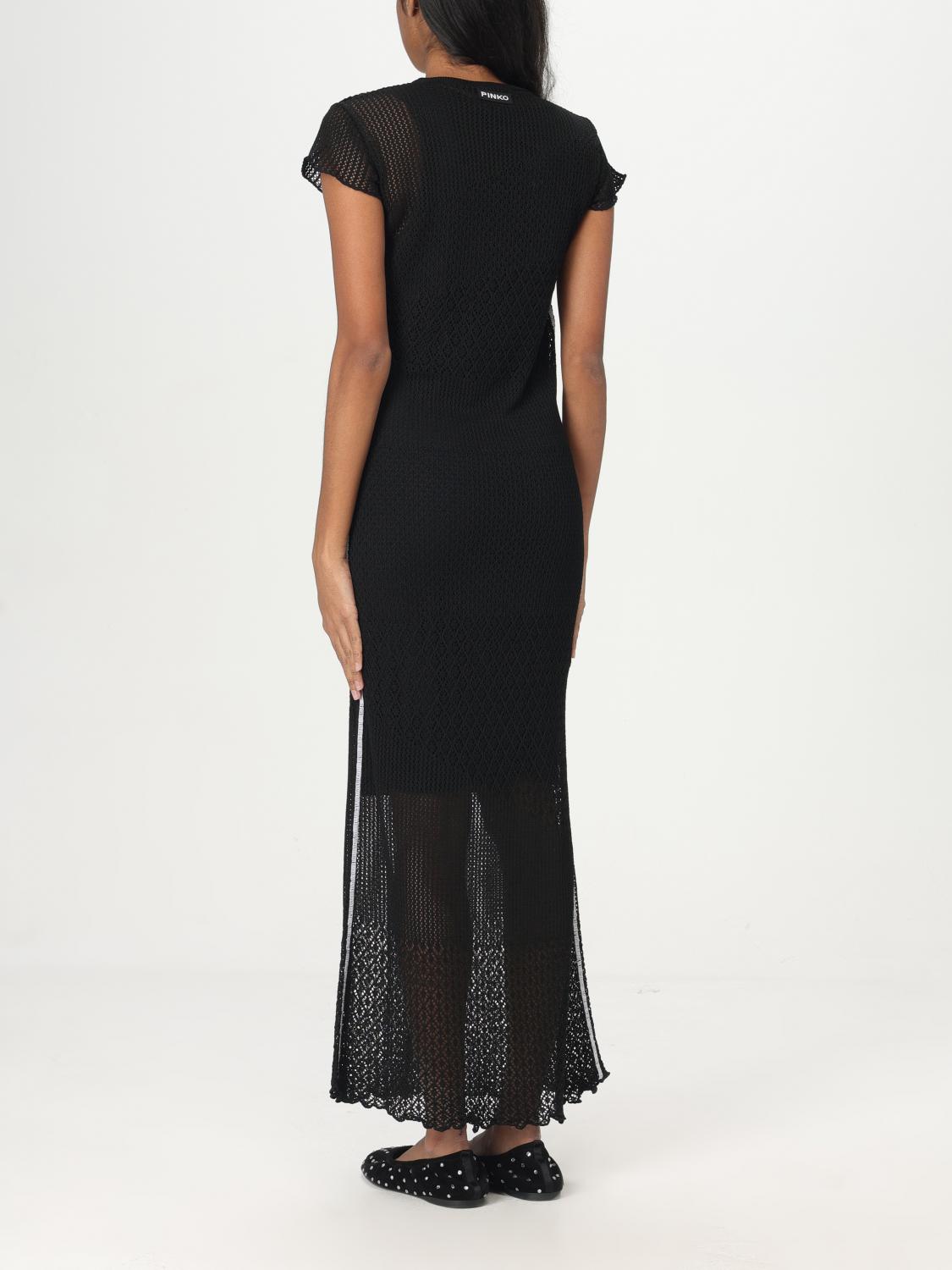 PINKO ABITO: Abito midi Pinko in maglia di viscosa , Nero - Img 2