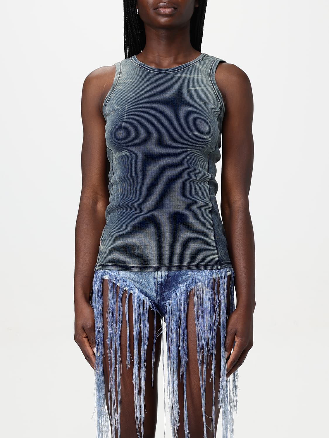DIESEL TOP: Jersey mujer Diesel, Azul Oscuro - Img 1