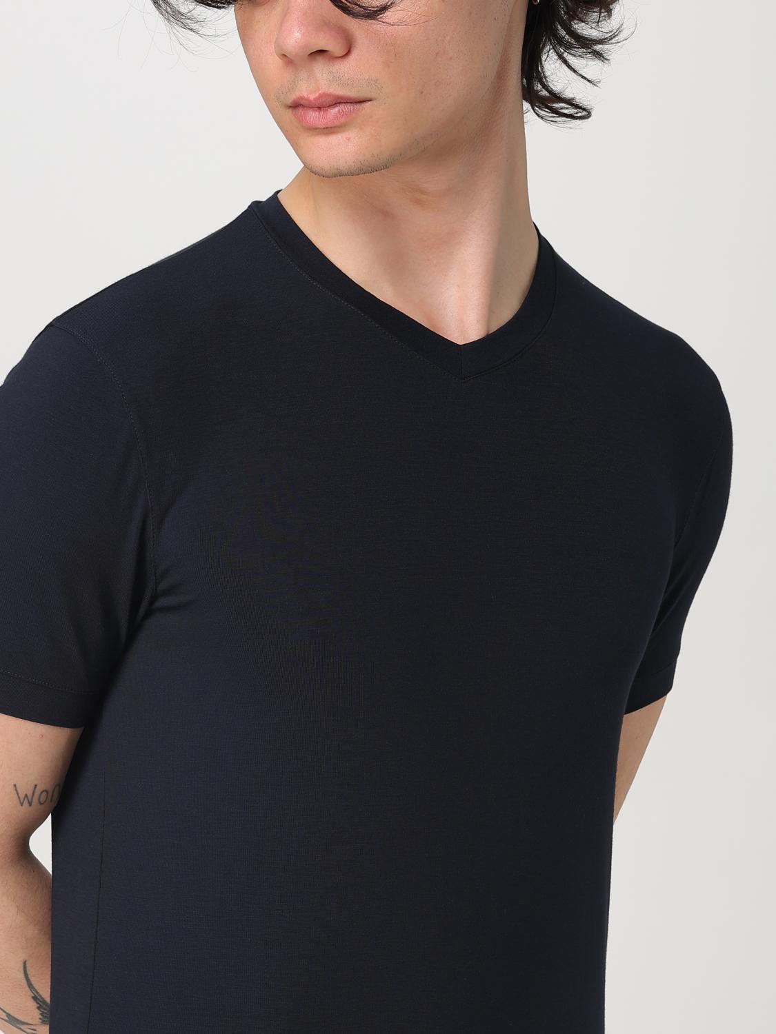 Giorgio Armani T-shirt men - Blue | 8NST63SJP4Z | GIGLIO.COM