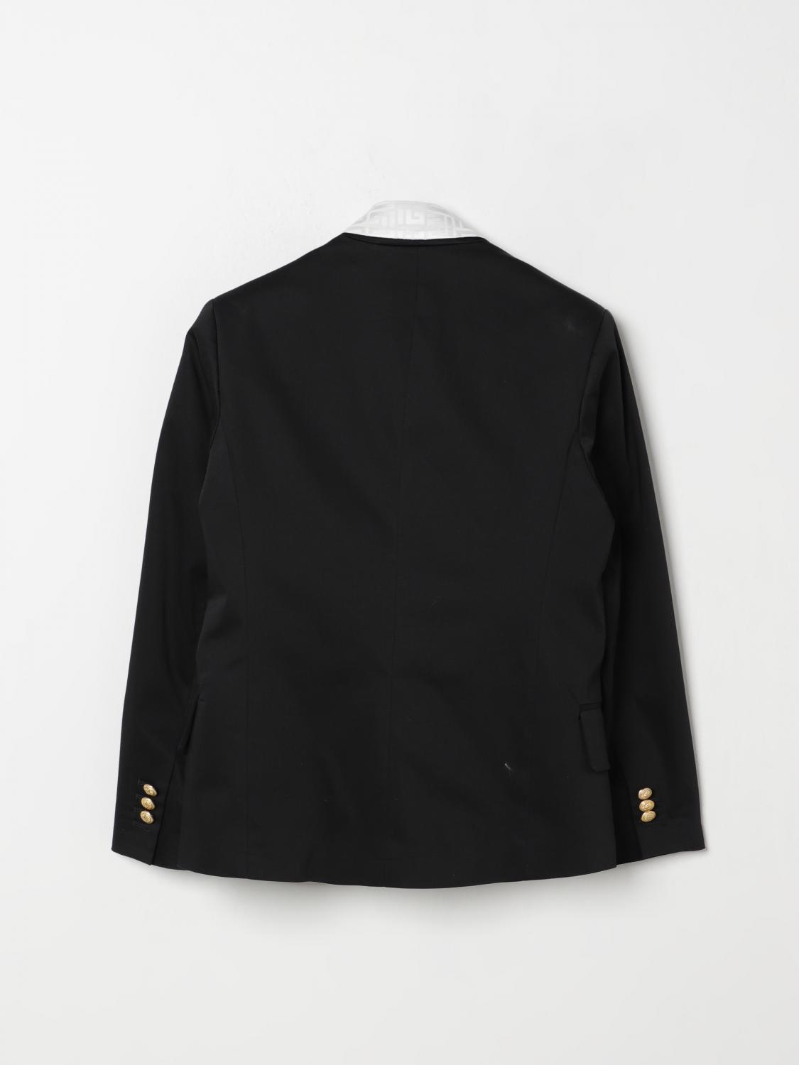 BALMAIN GIACCA: Blazer a doppiopetto Balmain in twill , Nero - Img 2