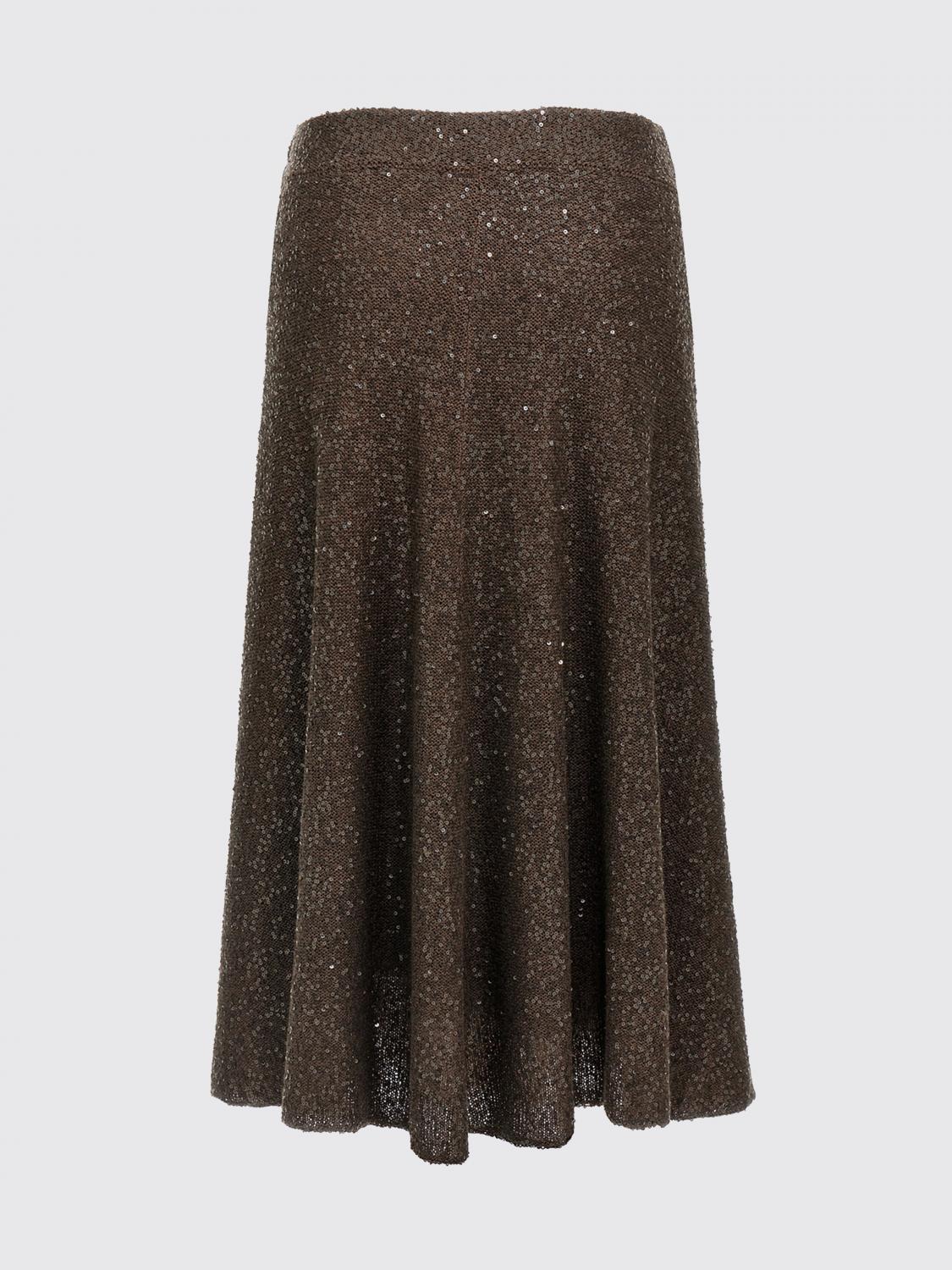 BRUNELLO CUCINELLI SKIRT: Skirt woman Brunello Cucinelli, Brown - Img 2