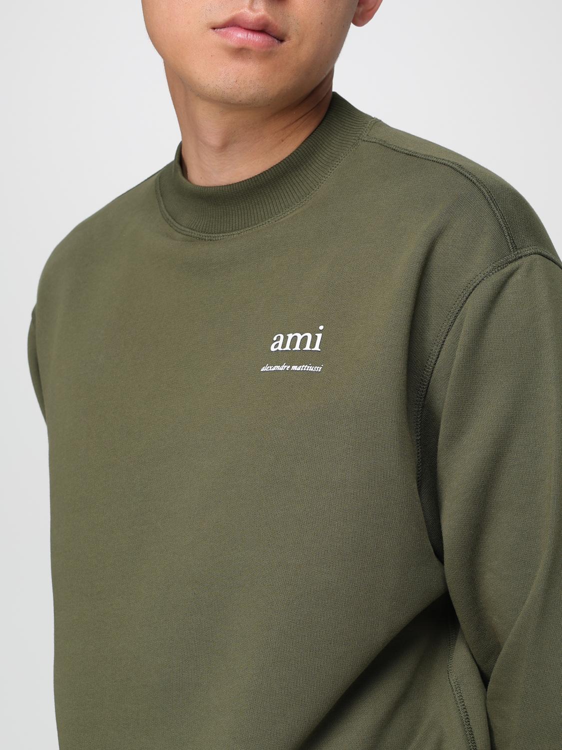 AMI PARIS SUDADERA: Sudadera hombre Ami Paris, Verde - Img 4