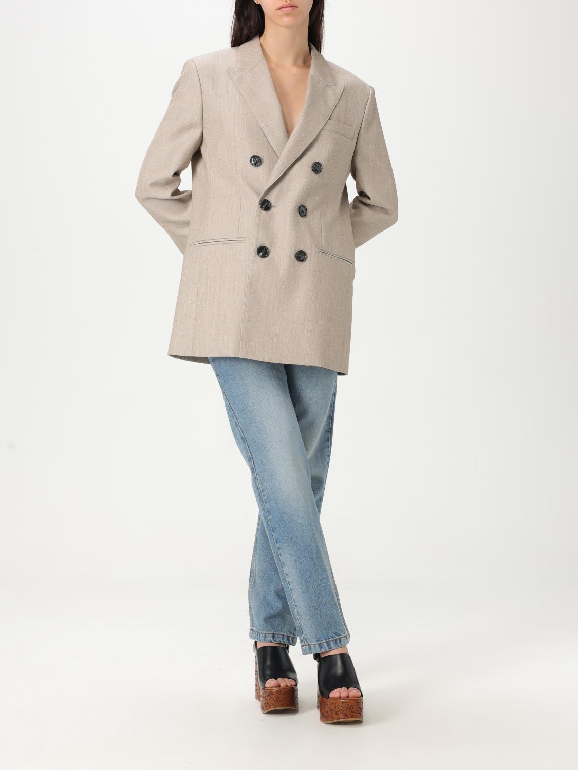 AMI PARIS 外套: 外套 女士 Ami Paris, 米色 - Img 2