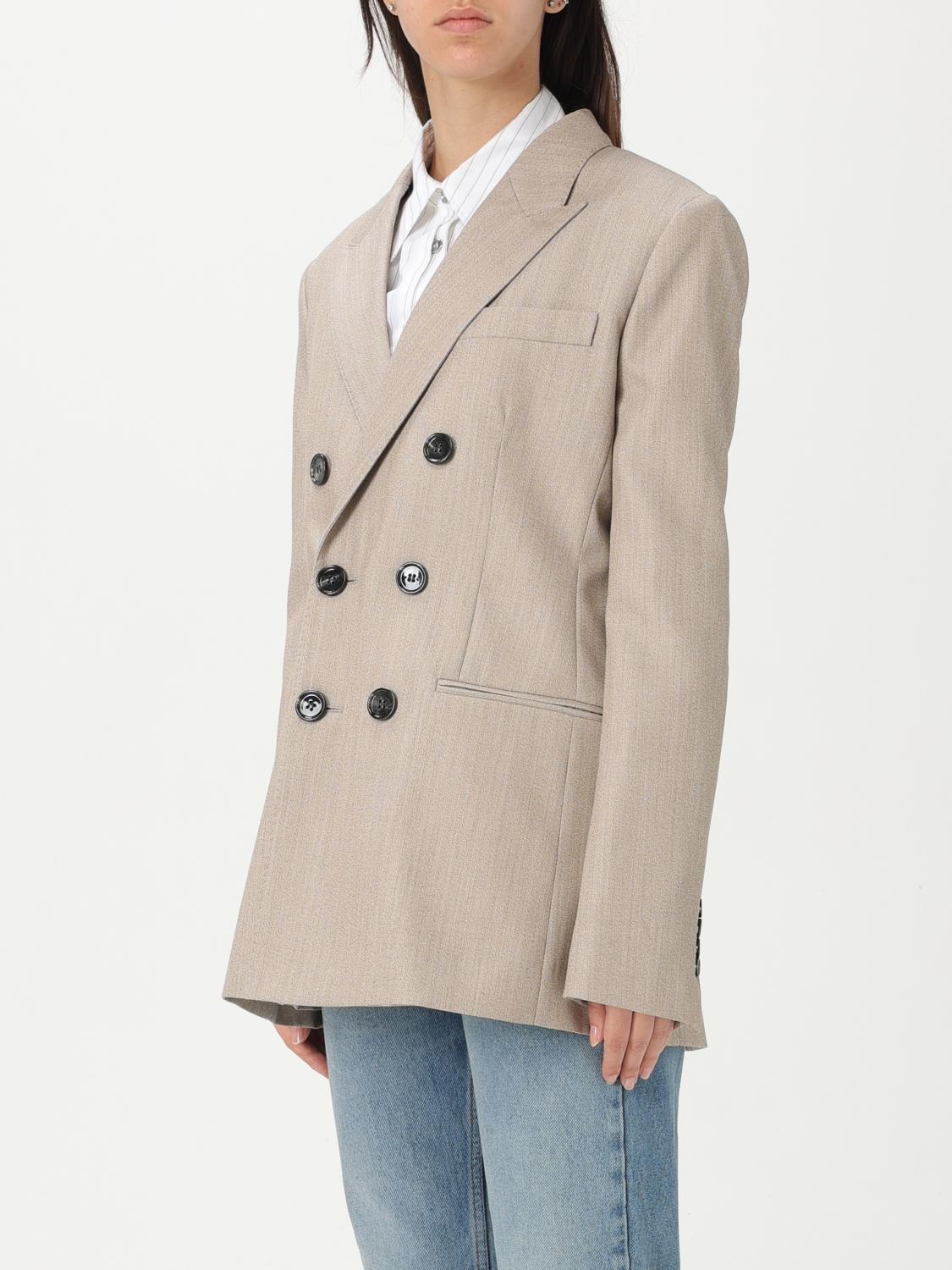 AMI PARIS 外套: 外套 女士 Ami Paris, 米色 - Img 4