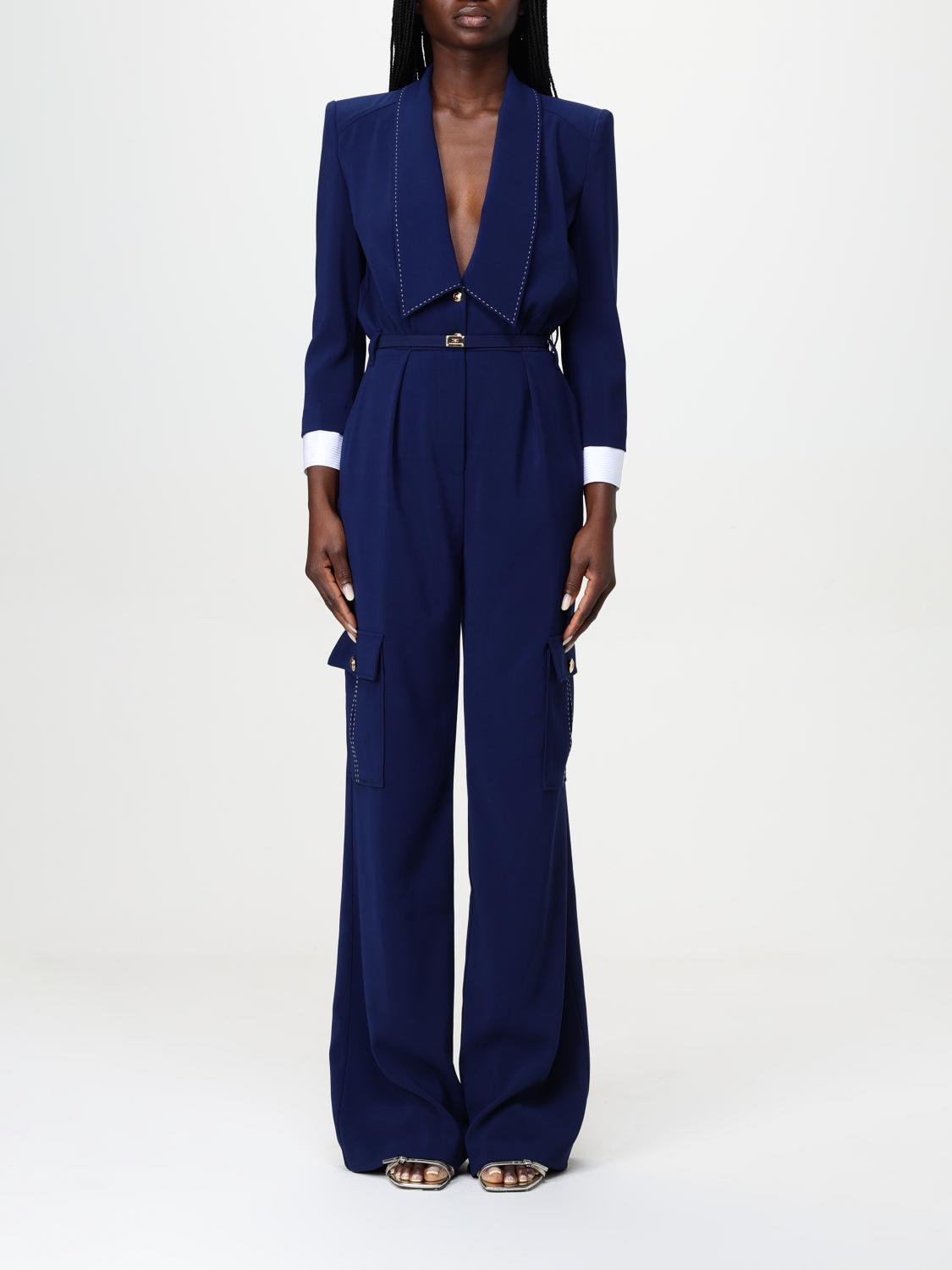 ELISABETTA FRANCHI MONO: Vestido mujer Elisabetta Franchi, Azul Oscuro - Img 1