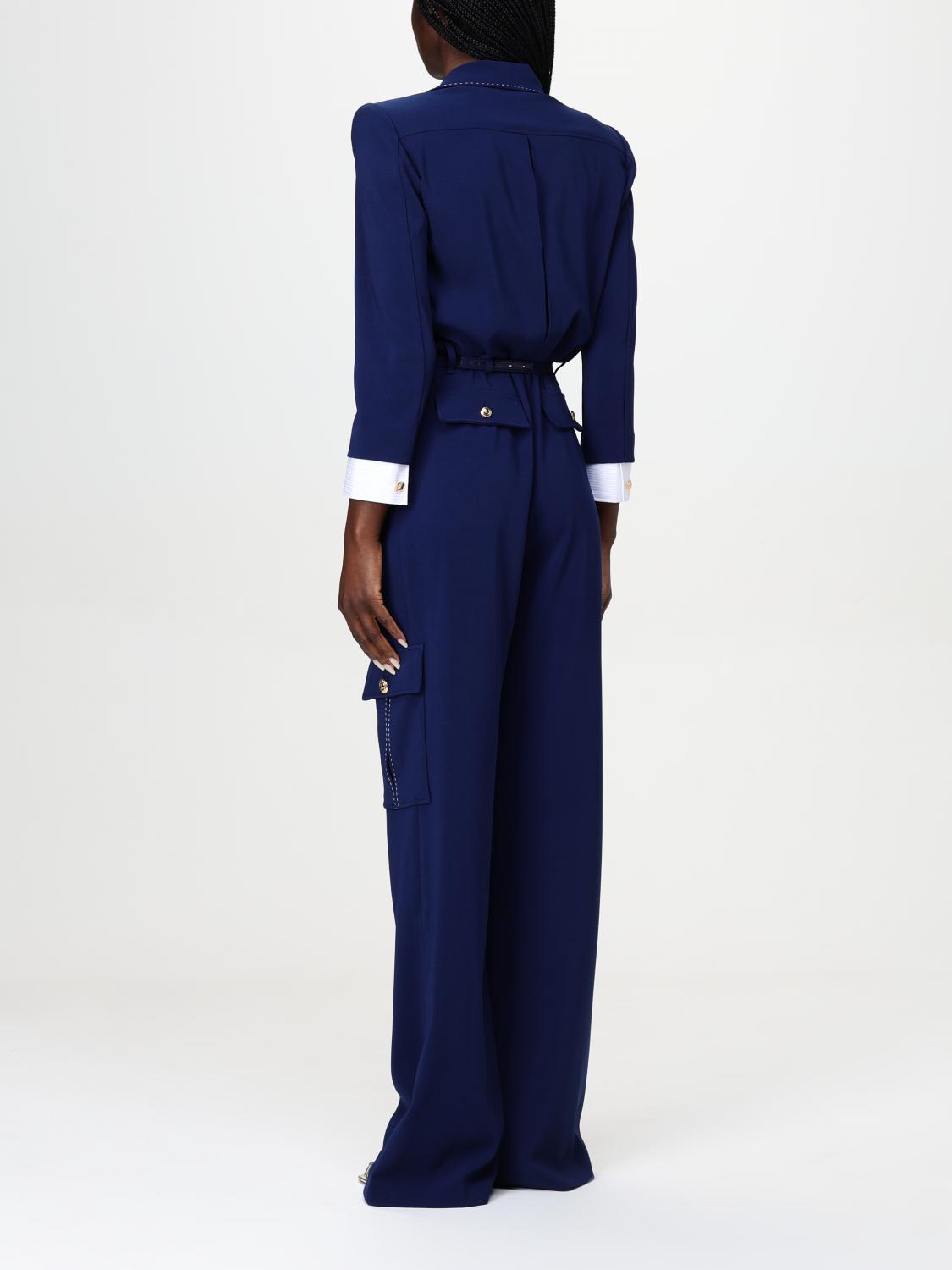 ELISABETTA FRANCHI MONO: Vestido mujer Elisabetta Franchi, Azul Oscuro - Img 2