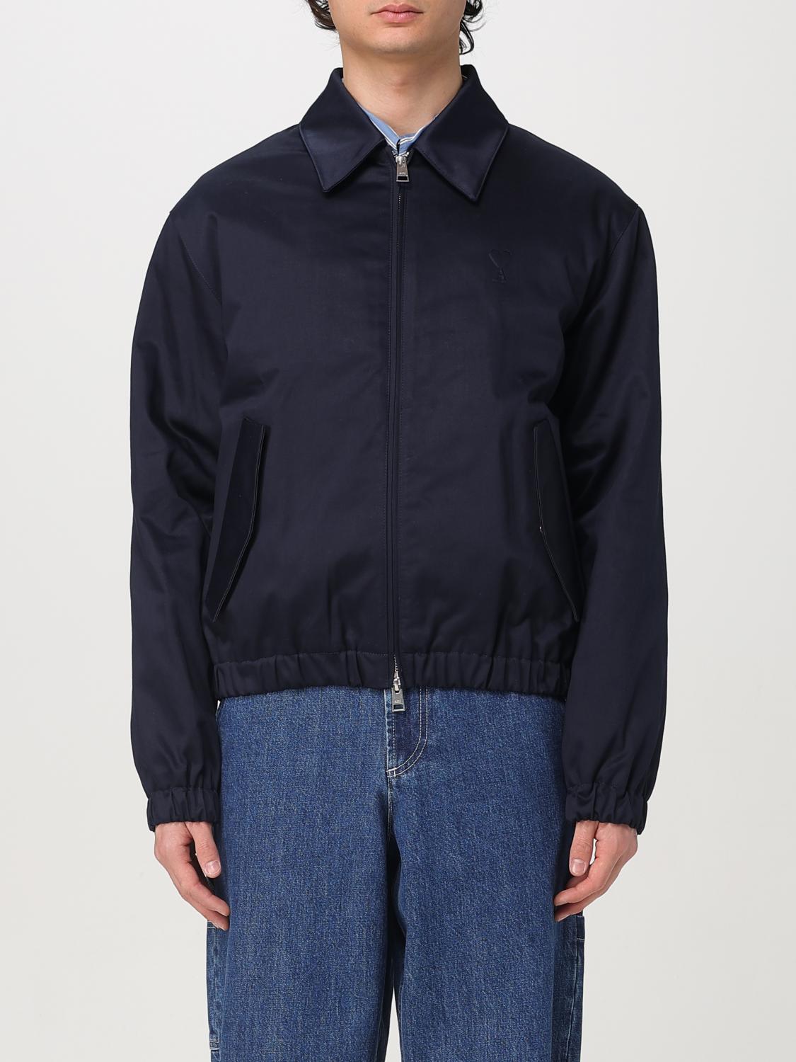 AMI PARIS GIACCA: Bomber Ami Paris in cotone , Blue - Img 1