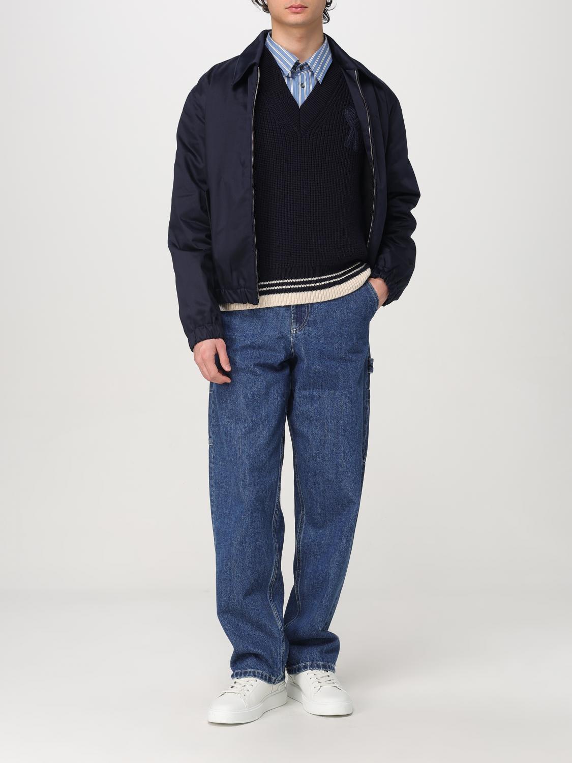 AMI PARIS GIACCA: Bomber Ami Paris in cotone , Blue - Img 2