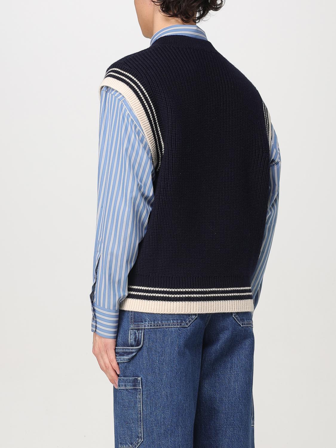 AMI PARIS CHALECO: Jersey hombre Ami Paris, Azul Oscuro - Img 3