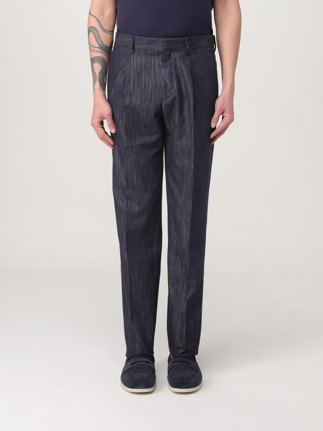 LARDINI PANTS: Pants men Lardini, Blue - Img 1