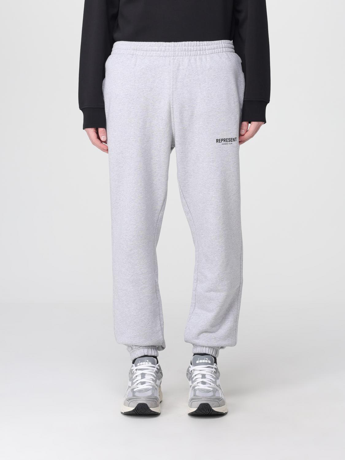 REPRESENT PANTS: Cotton Jogging Trousers Represent, Grey - Img 1