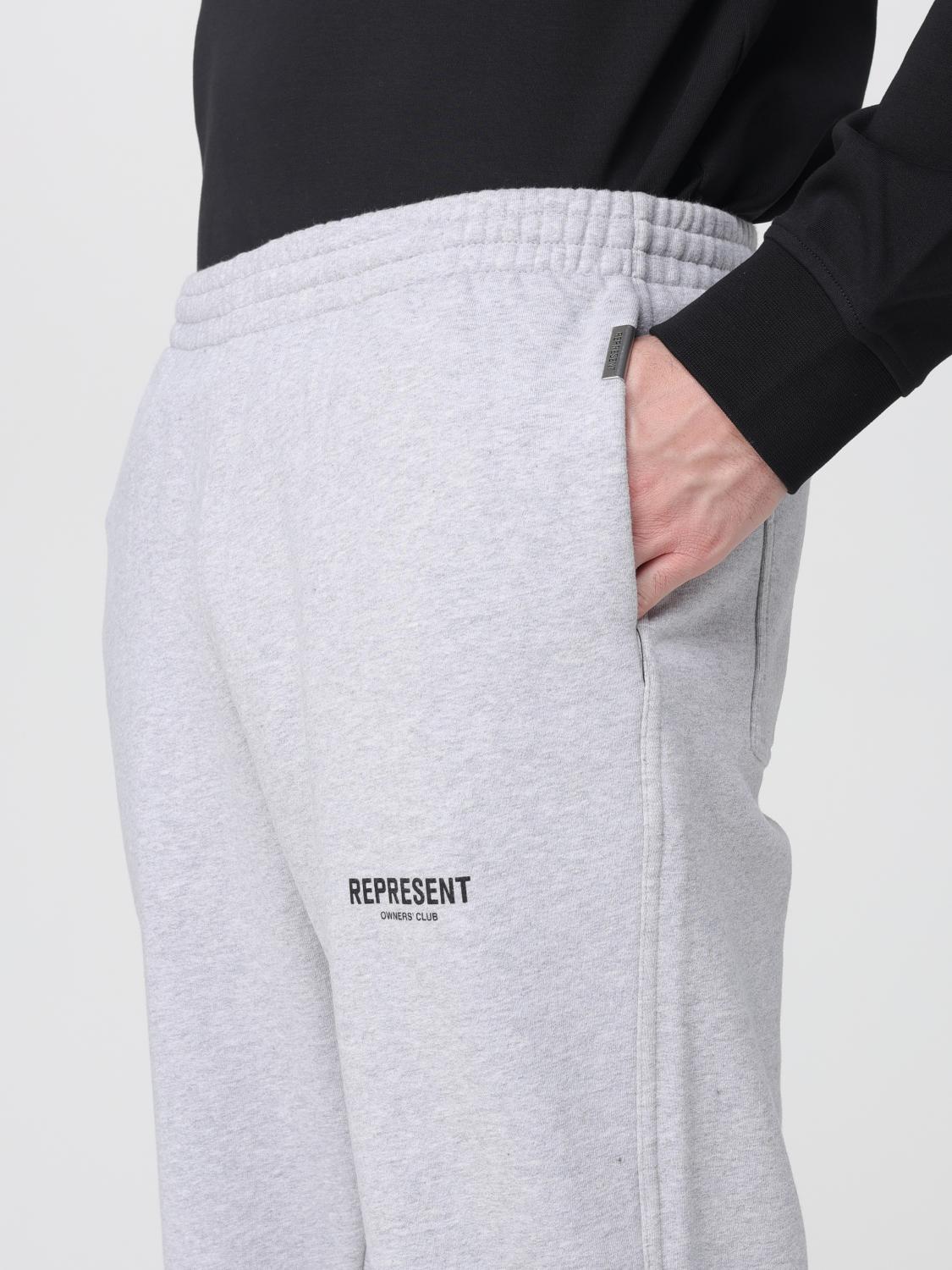 REPRESENT PANTS: Cotton Jogging Trousers Represent, Grey - Img 3