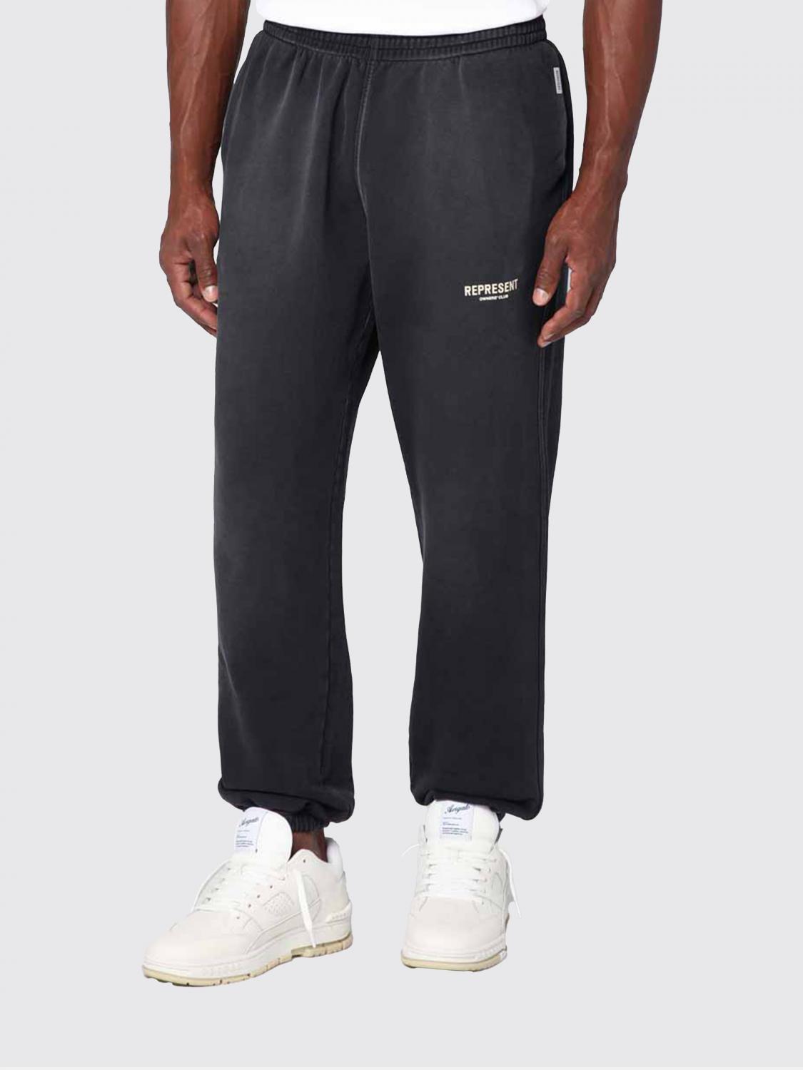 REPRESENT PANTS: Cotton Jogging Trousers Represent, Black 1 - Img 4