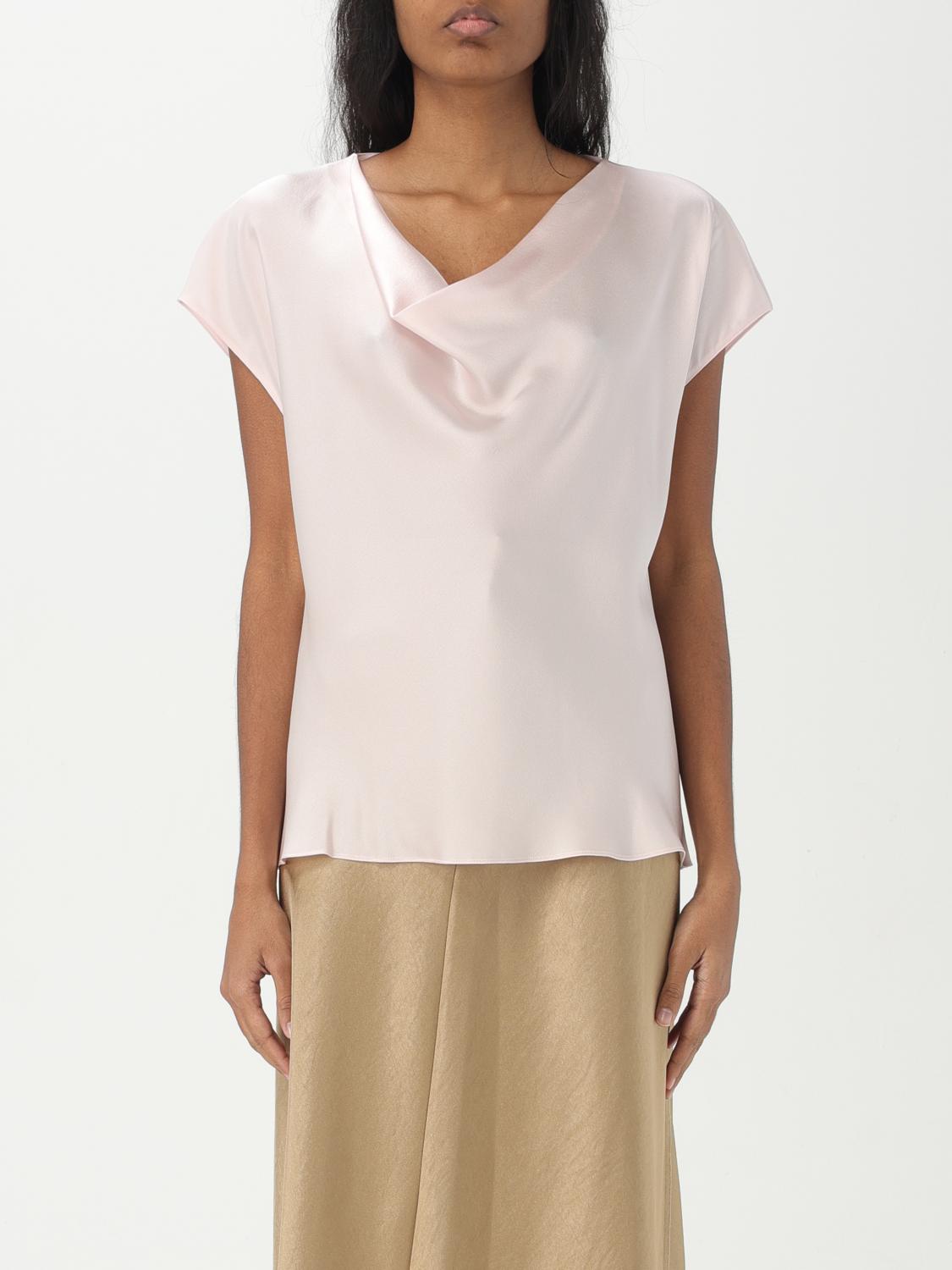 VINCE TOP: Blusa Vince in seta , Rosa - Img 1