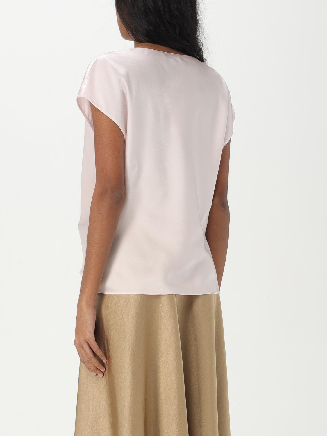VINCE TOP: Blusa Vince in seta , Rosa - Img 2
