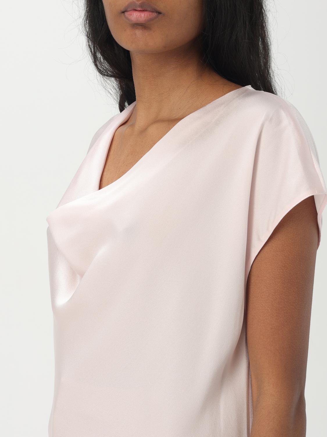 VINCE TOP: Blusa Vince in seta , Rosa - Img 3