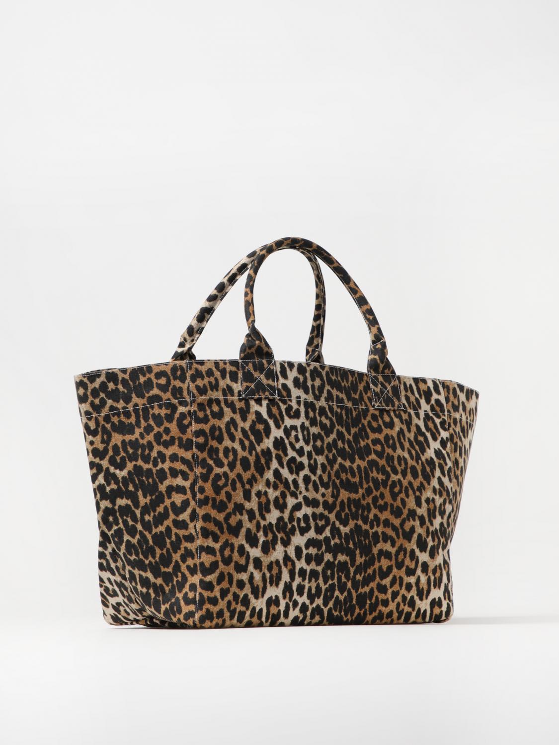 GANNI BOLSO TOTE: Bolso de mano mujer Ganni, Marrón - Img 2