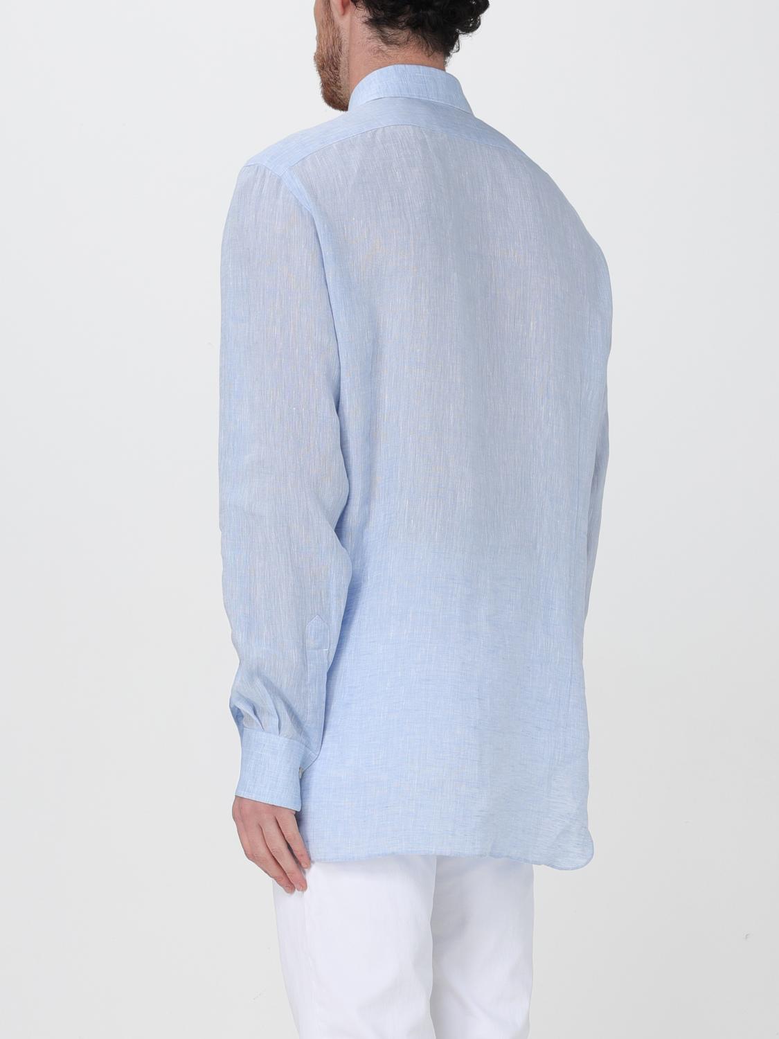 KITON CAMICIA: Camicia Kiton in lino , Blue - Img 3