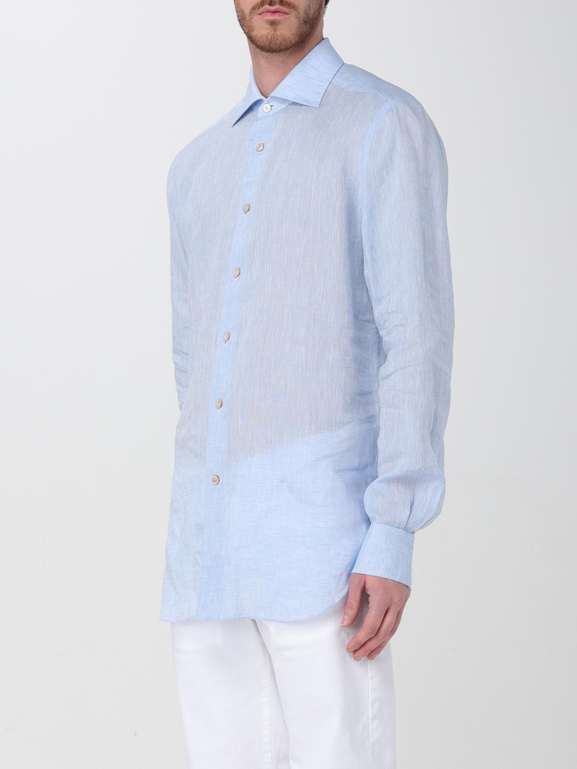 KITON CAMICIA: Camicia Kiton in lino , Blue - Img 4