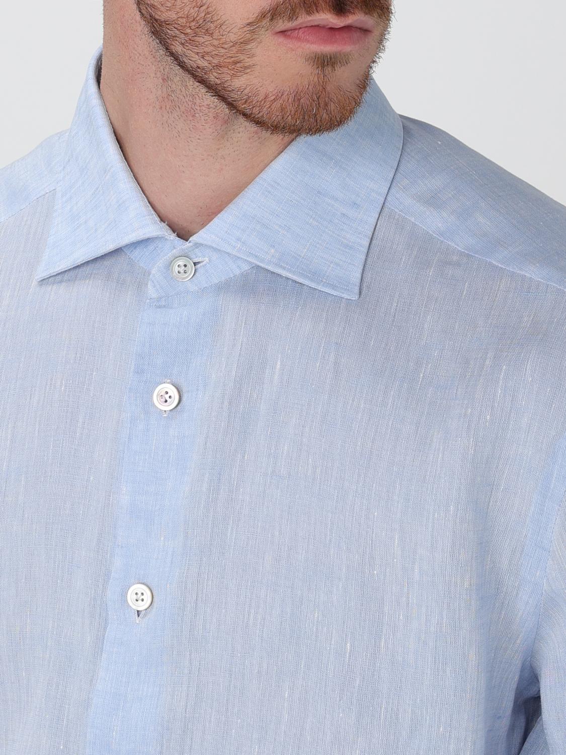 KITON CAMICIA: Camicia Kiton in lino , Blue - Img 5