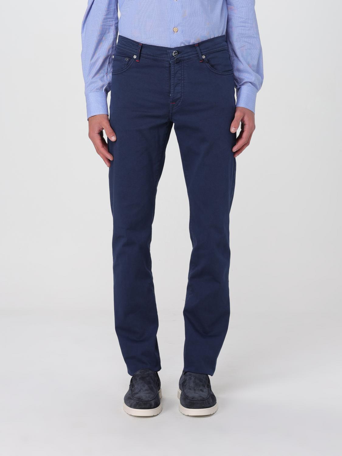 KITON JEANS: Jeans Kiton in denim di cotone stretch , Blue - Img 1