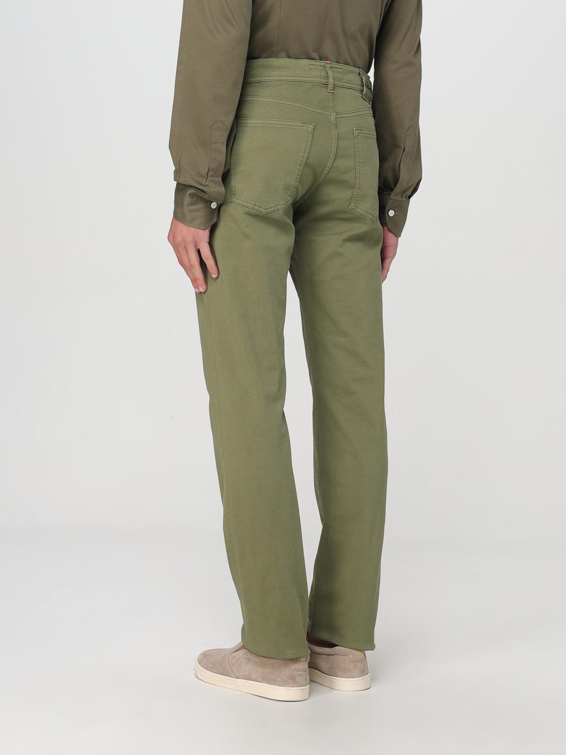 KITON PANTALONI: Jeans Kiton in denim di cotone stretch , Verde - Img 2