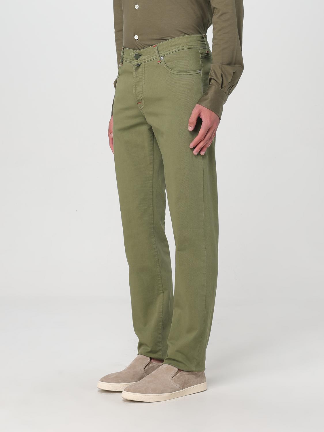 KITON PANTALONI: Jeans Kiton in denim di cotone stretch , Verde - Img 3