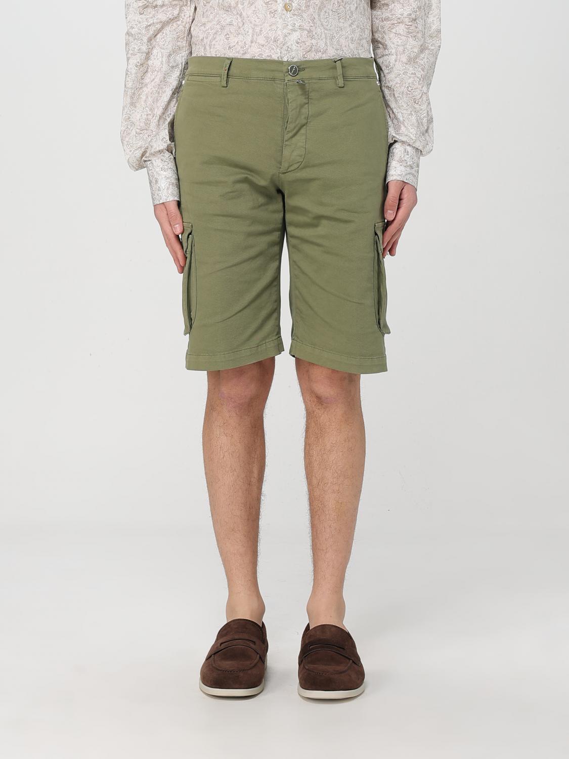 KITON SHORTS: Kiton stretch cotton cargo shorts, Green - Img 1
