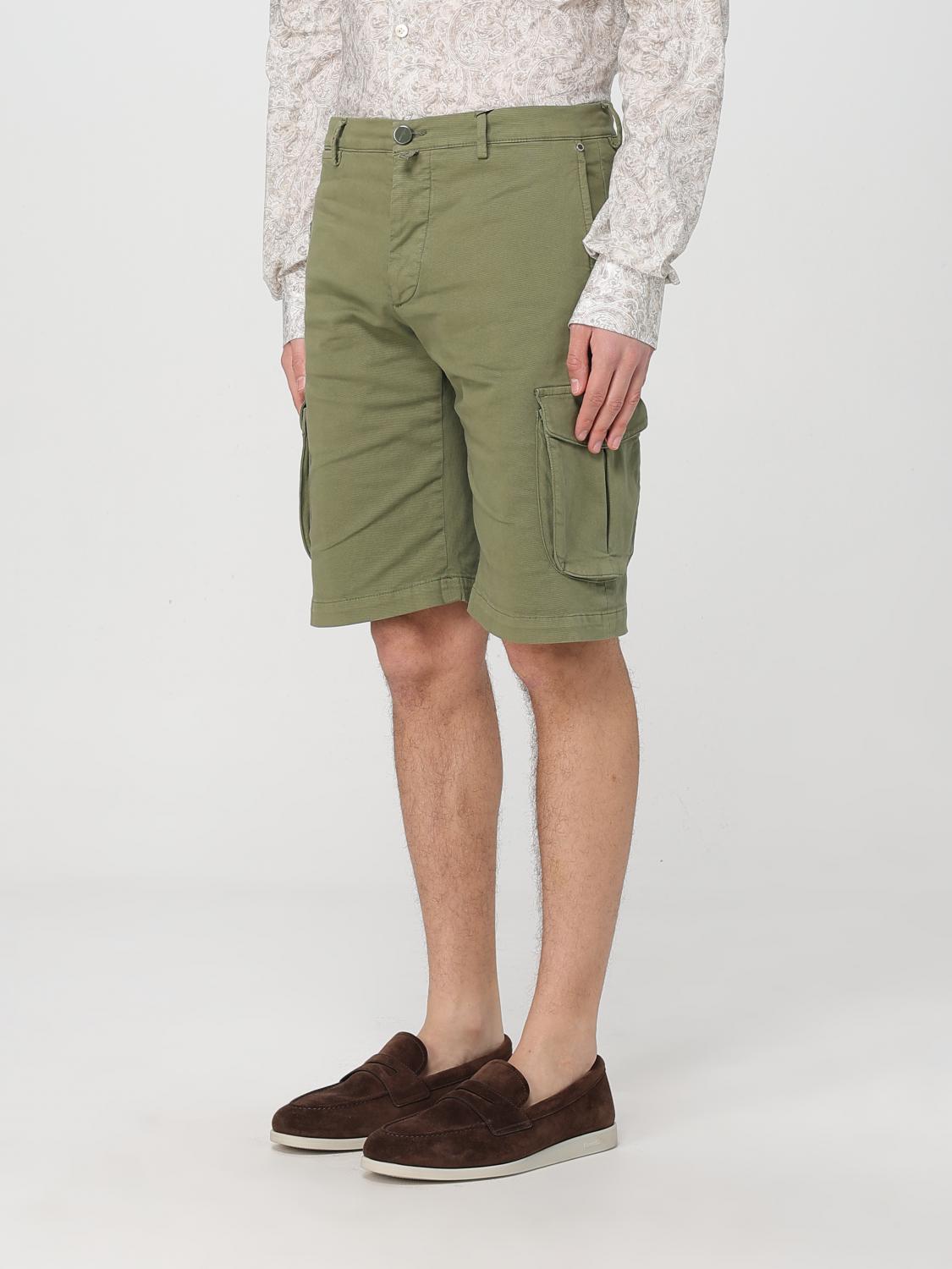 KITON SHORTS: Kiton stretch cotton cargo shorts, Green - Img 4