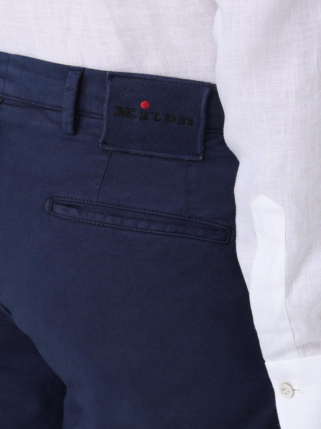 KITON SHORTS: Pants men Kiton, Blue - Img 5