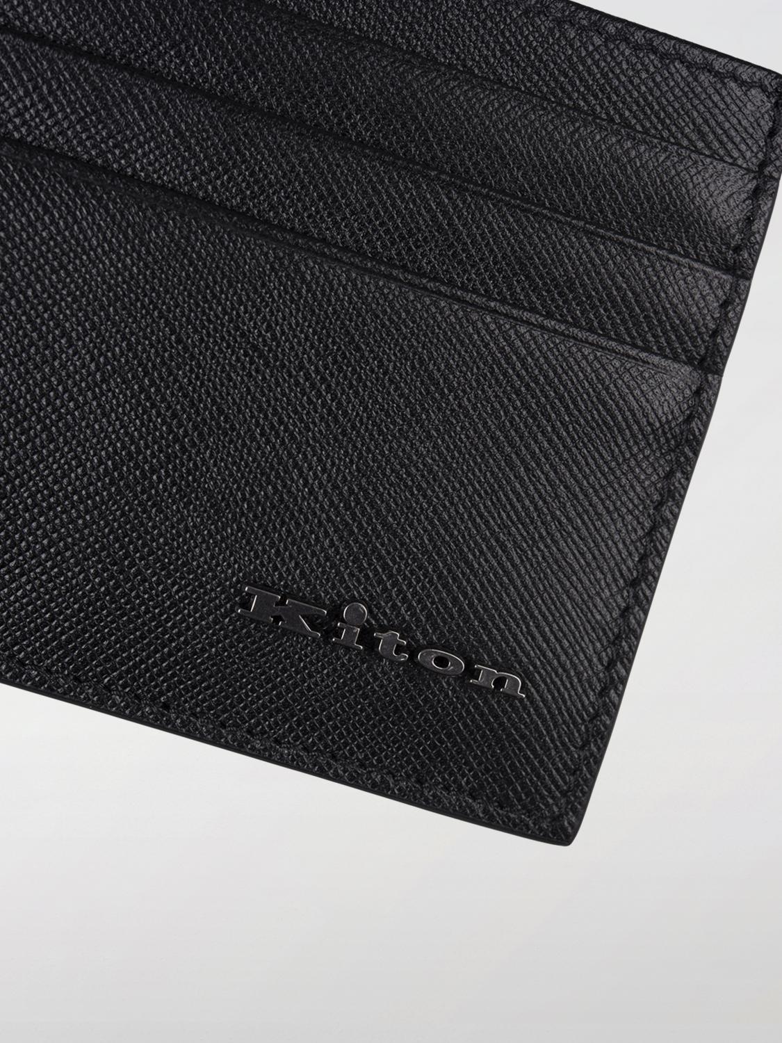 KITON WALLET: Wallet men Kiton, Black - Img 3
