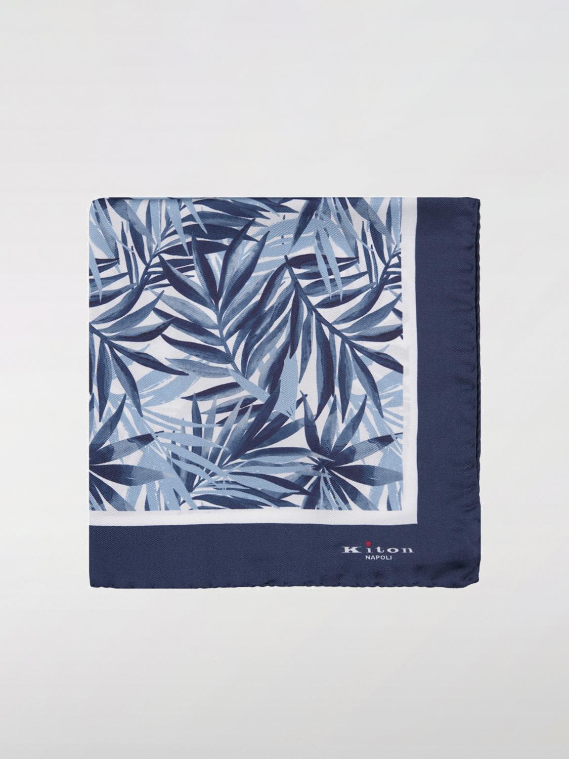 KITON EINSTECKTUCH: Tasche herren Kiton, Blau - Img 1