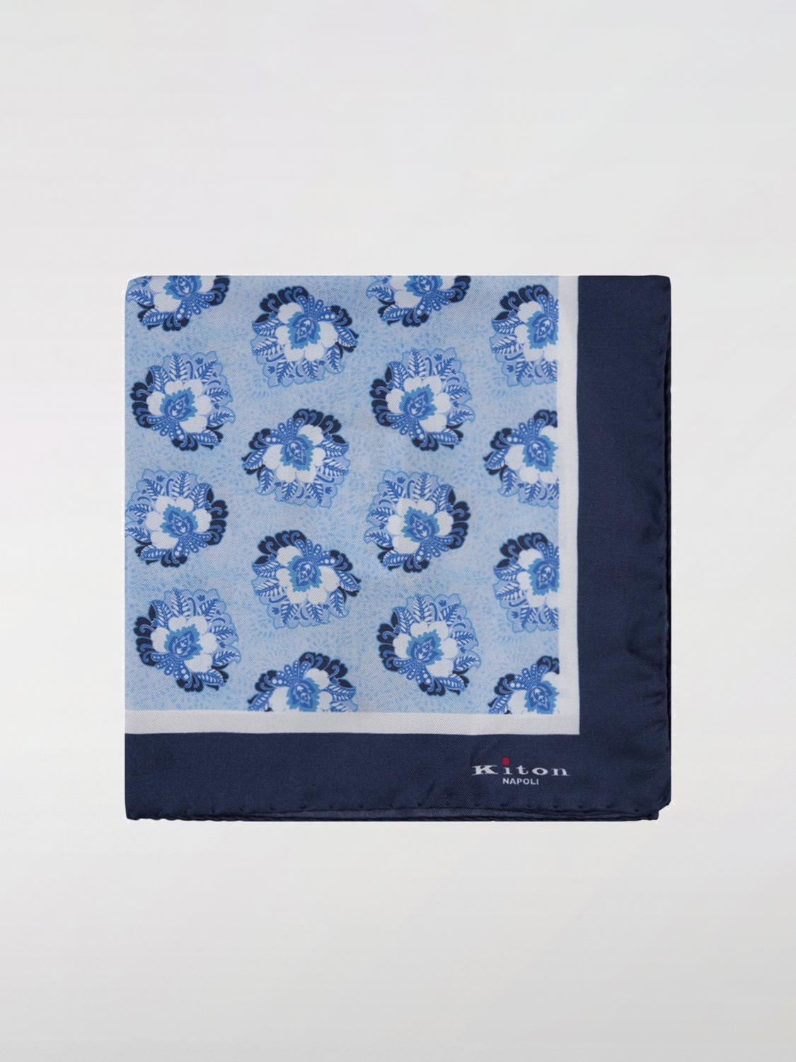 KITON PAÑUELO DE BOLSILLO: Bolsos hombre Kiton, Azul Oscuro - Img 1