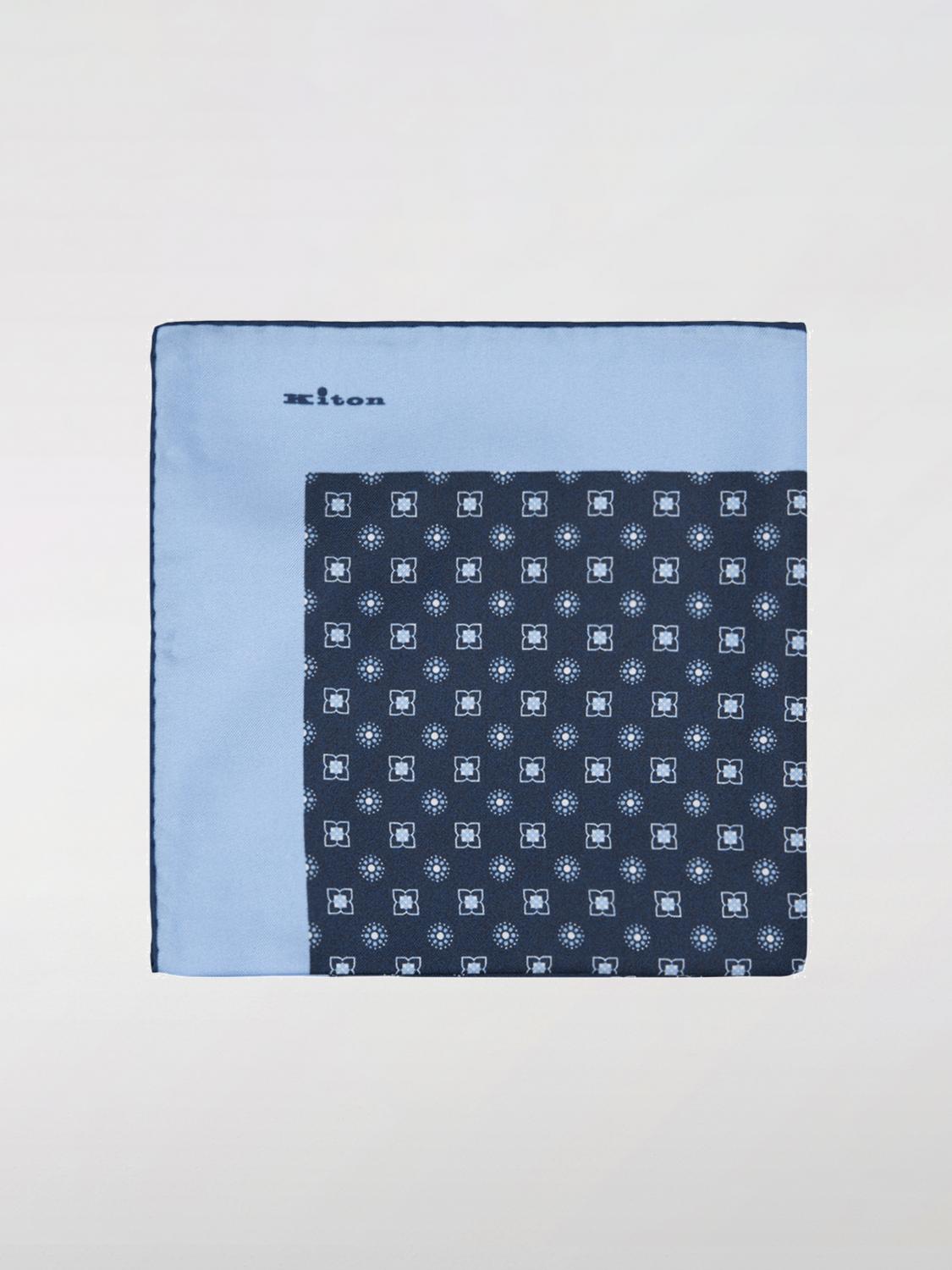 KITON PAÑUELO DE BOLSILLO: Bolsos hombre Kiton, Azul Oscuro - Img 1