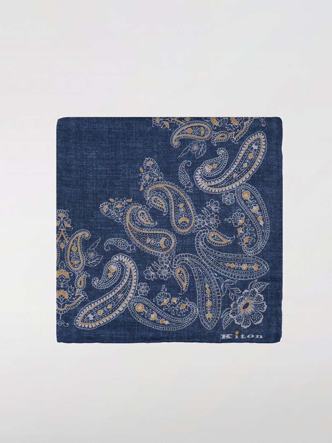 KITON PAÑUELO DE BOLSILLO: Bolsos hombre Kiton, Azul Oscuro - Img 1