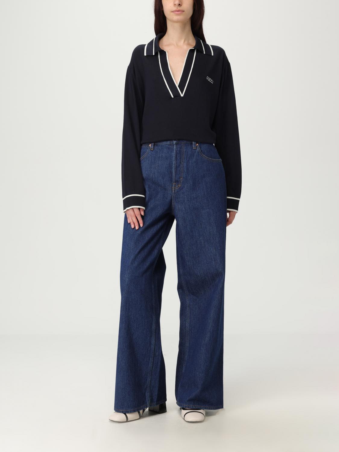GUCCI JEANS: Jenas Gucci in denim , Blue - Img 2