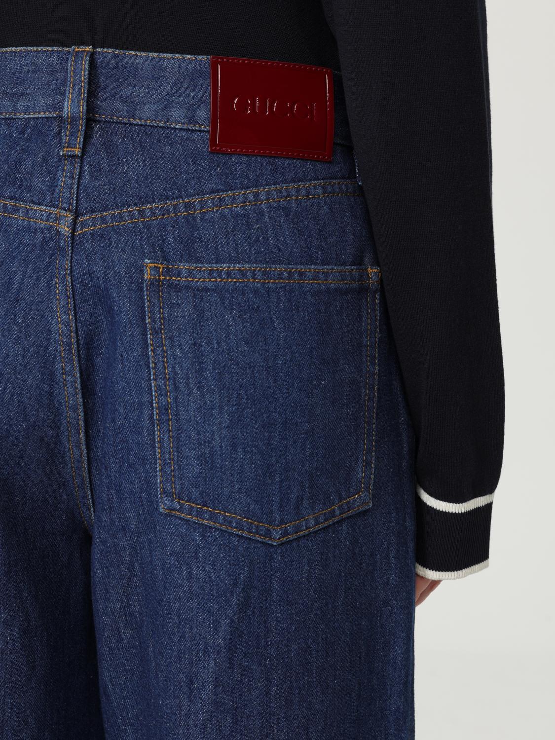 GUCCI JEANS: Jenas Gucci in denim , Blue - Img 5