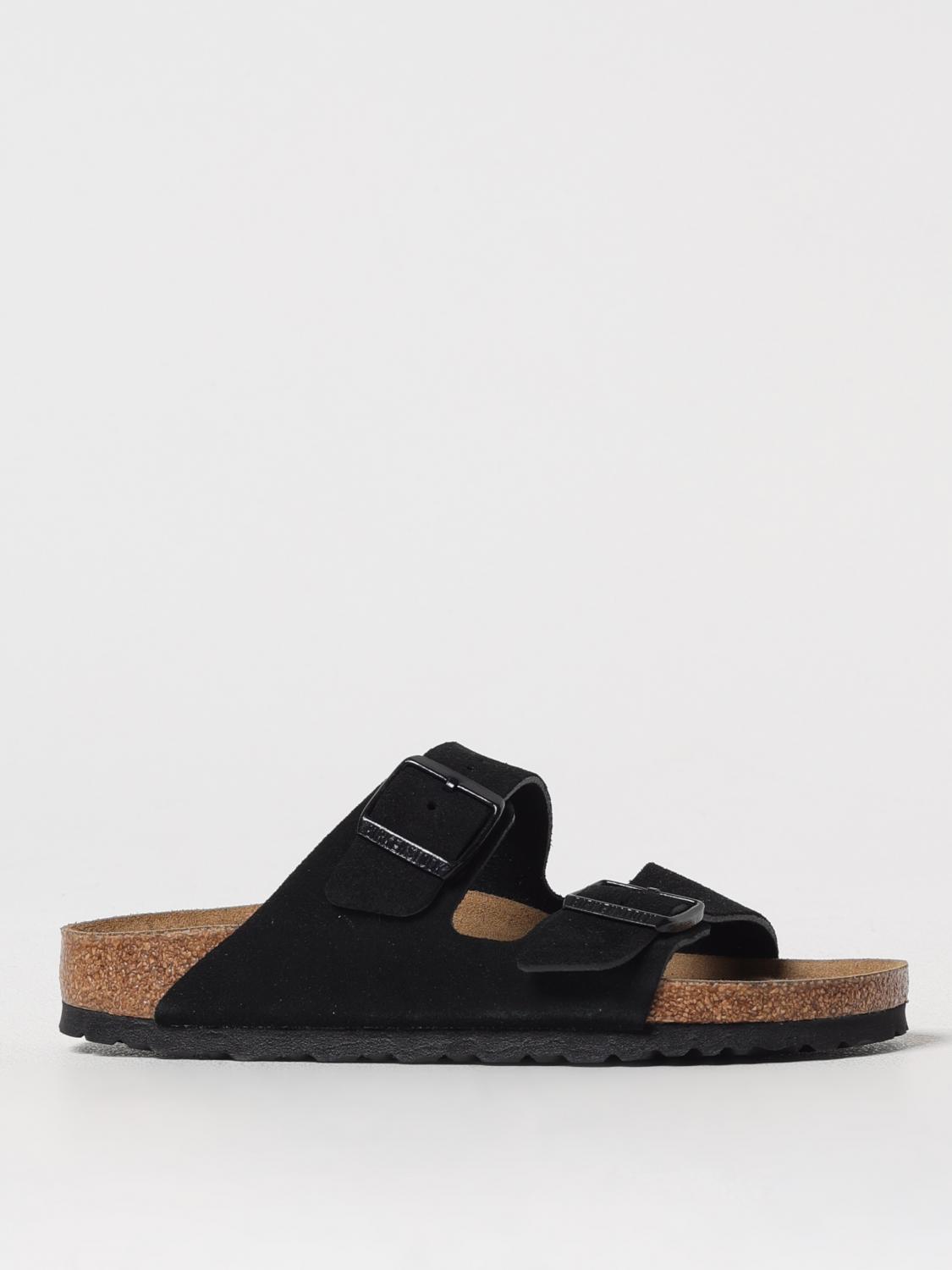 BIRKENSTOCK FLACHE SANDALEN: Arizona Sandalen Birkenstock aus Wildleder, Schwarz - Img 1