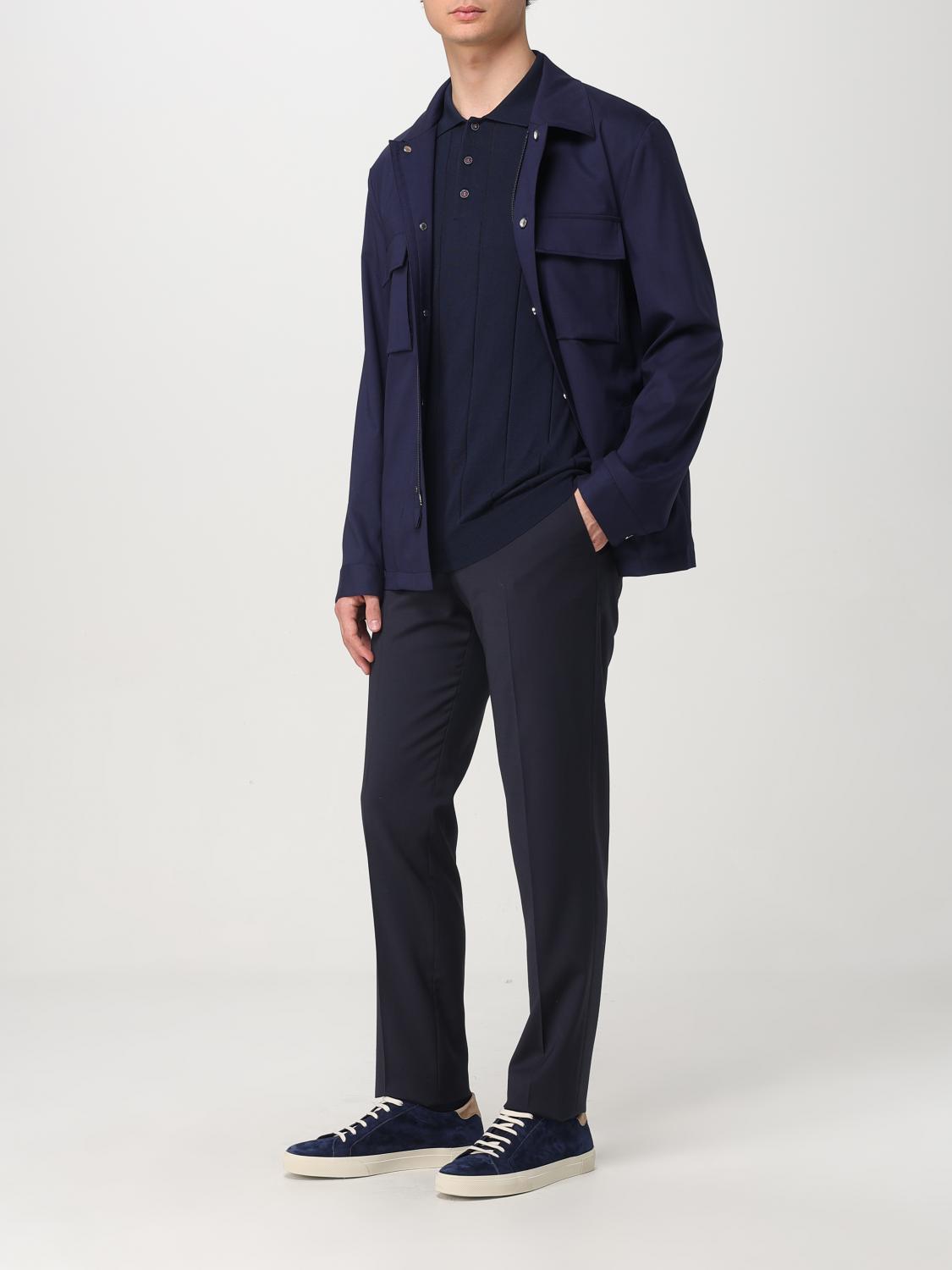 KITON GIACCA: Overshirt Kiton in misto lana , Blue - Img 2
