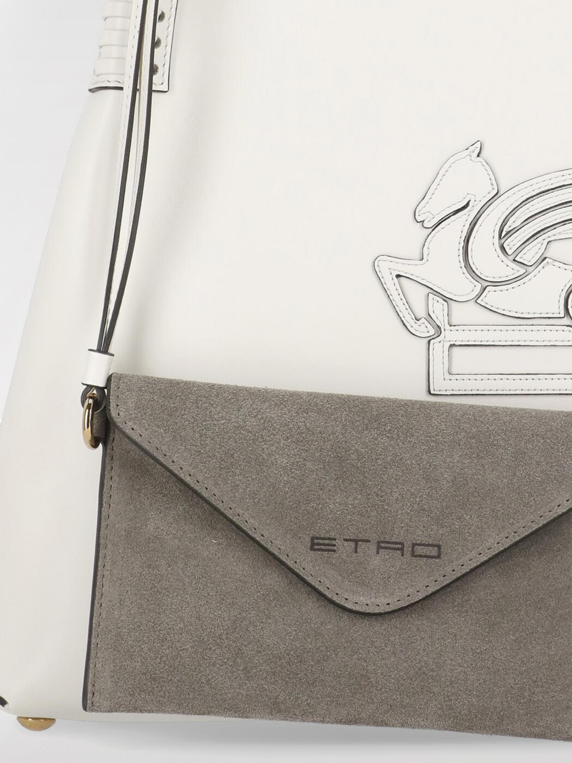 ETRO SCHULTERTASCHE: Handtasche damen Etro, Weiß - Img 5