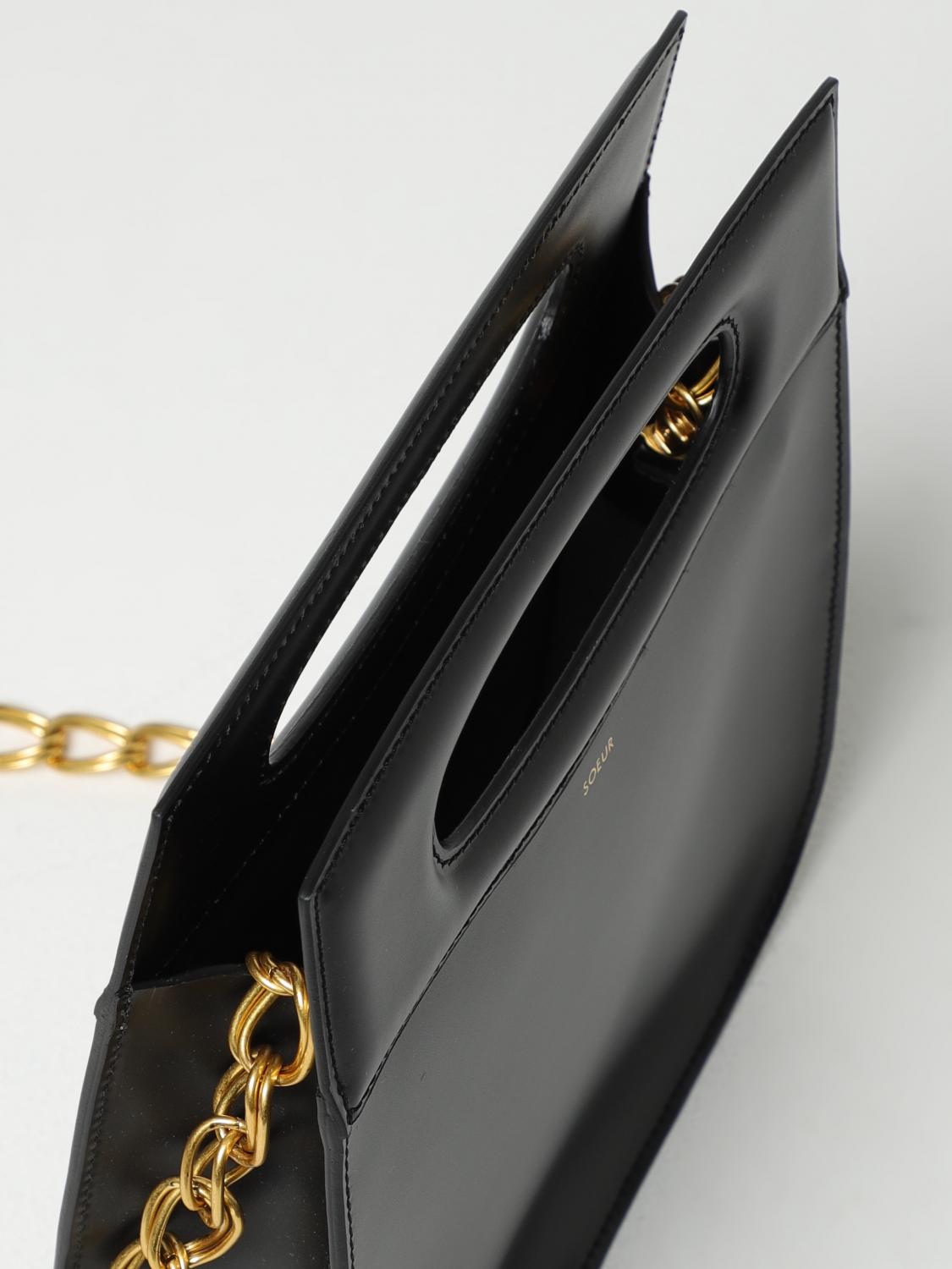 SOEUR BORSA A MANO: Borsa Soeur in pelle , Nero - Img 4