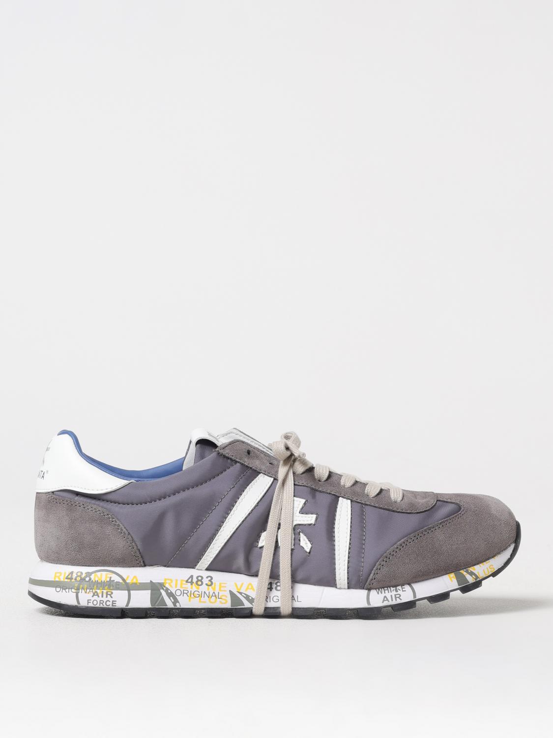 PREMIATA BASKETS: Baskets Lucy en daim et nylon Premiata, Gris - Img 1