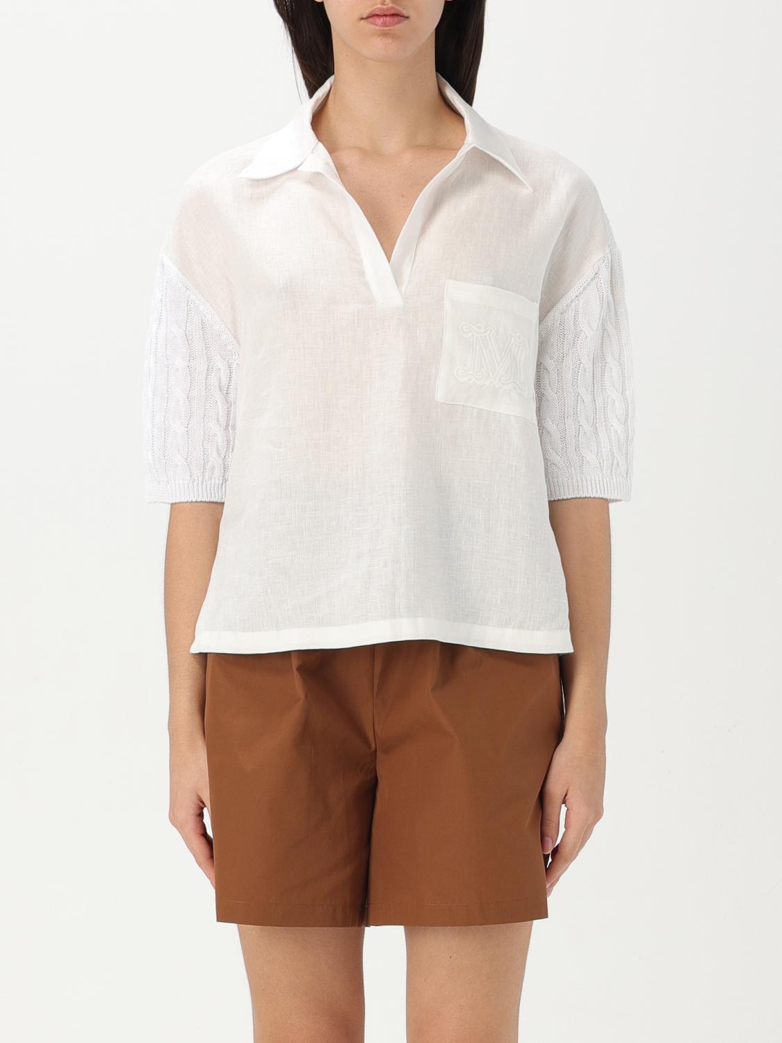 MAX MARA POLO: Jersey mujer Max Mara, Blanco - Img 1