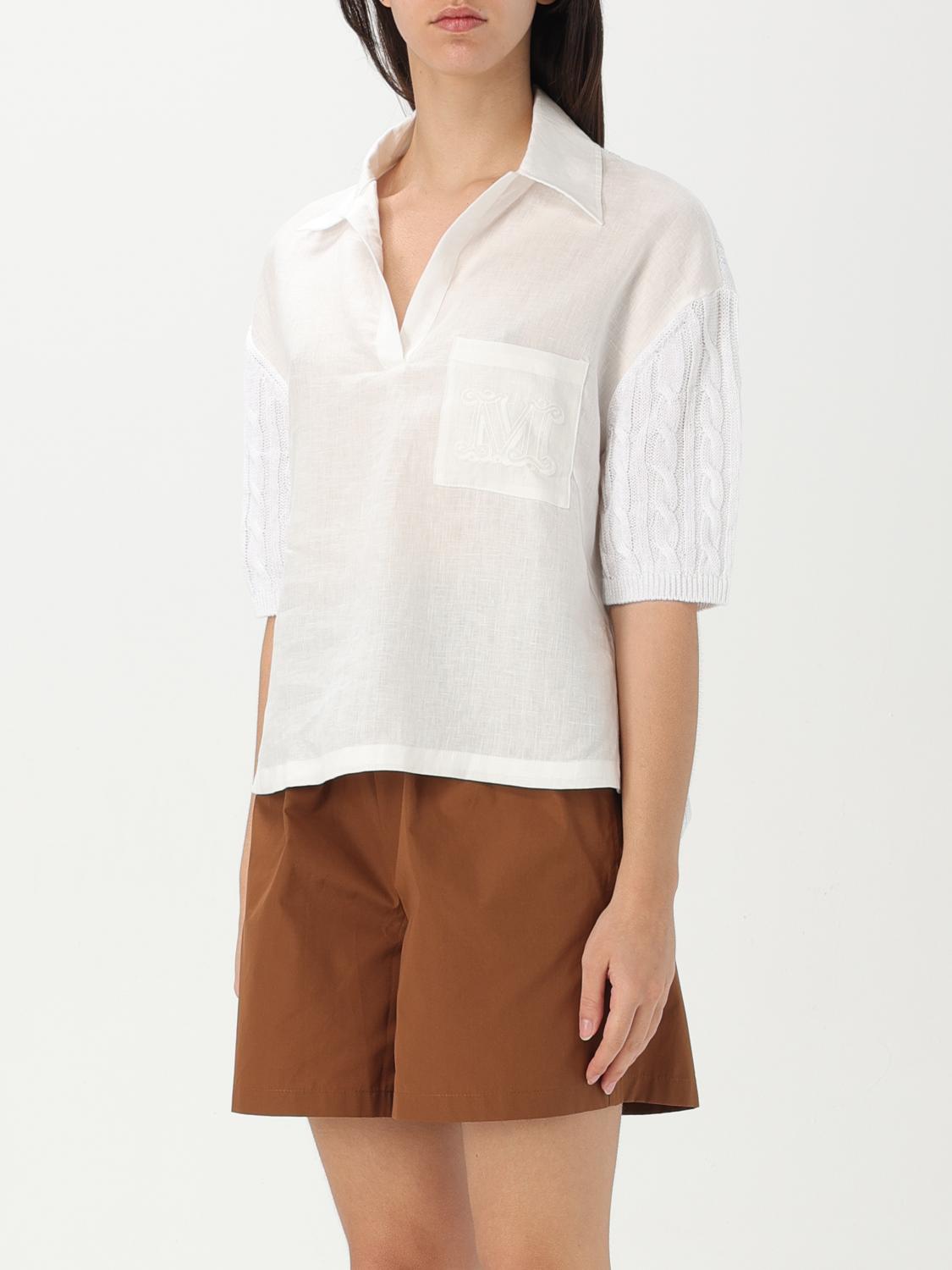MAX MARA POLO: Jersey mujer Max Mara, Blanco - Img 4