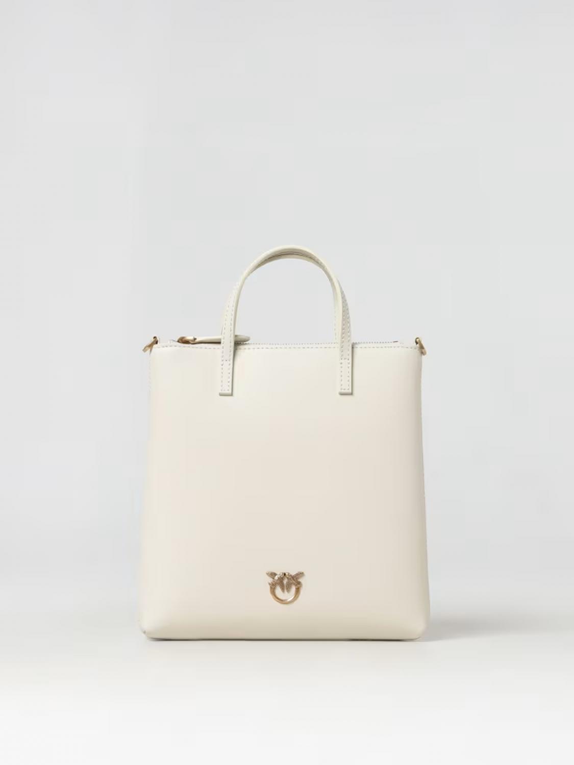 PINKO BORSA A MANO: Borsa a mano Pinko in pelle , Bianco - Img 1