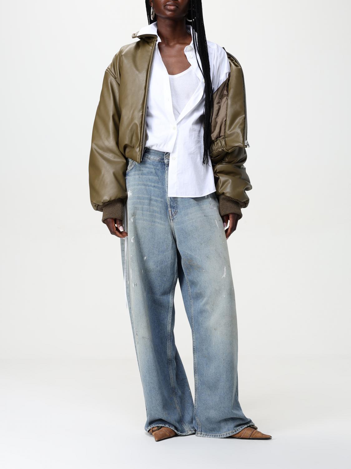 ACNE STUDIOS GIACCA: Bomber Acne Studios in pelle sintetica imbottita, Verde - Img 2